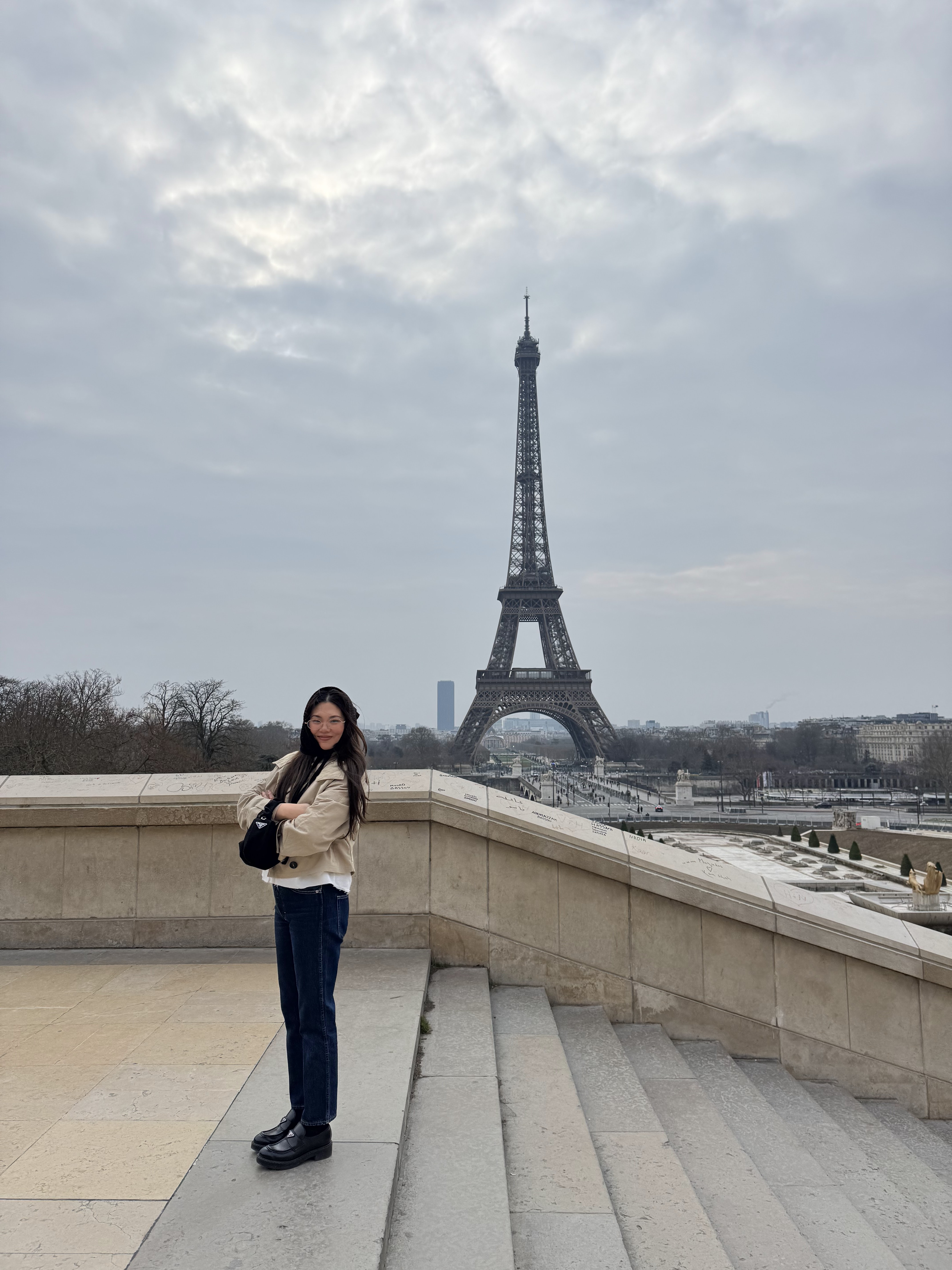 Trocadéro Gardens view of Eiffel Tower